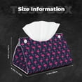 thumbnail image 6 of Lsque Cute Flamingo Printed Long Tissue Box Cover Holder, Facial Paper Organizer Dispenser,Triangle with Bottom Belt, PVC Leather Decorative Organizer, 6 of 9