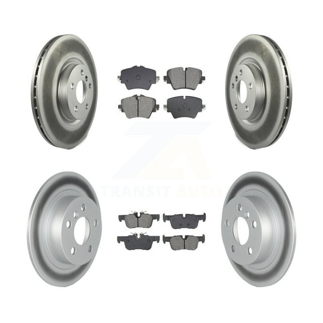 Transit Auto Front Rear Coated Disc Brake Rotors and Semi-Metallic Pads Kit for Car Mini Cooper Countryman S ALL4 KGS-102520