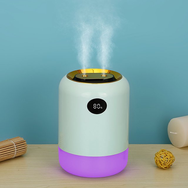 Humidificador de combustión en seco con luz nocturna Usb, humidificador de chorro doble de gran capacidad para escritorio doméstico Wmkox8yii FSASFJB1574