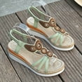 thumbnail image 6 of Mepaouo Bohemian Wedge Sandals for Women Wide Width Platform Orthopedic Dressy 2025 Summer Beach Shoes, 6 of 8