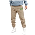 thumbnail image 1 of Zszcpp Work Pants Men Letter Print Solid Pockrt Daily Life Sports Long Running Cool Trousers Casual Trouser, 1 of 4