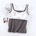 thumbnail image 2 of Chaleco de tirantes para mujer con copa acolchada para el pecho, de una pieza, para uso interior y exterior, sin mangas, combinable, con cuello cuadrado, camiseta básica de verano, 2 of 5