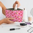 thumbnail image 6 of Picia Strawberry Cake Printed Leather Travel Toiletry Bag,Cosmetic Organizer, Makeup Travel Bag, Durable Travel Pouch, Compact Toiletry Bag, Travel Accessories, 6 of 6