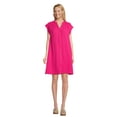 Time and Tru Women's Mini Double Cloth Shirt Dress XSXXXL