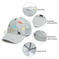 thumbnail image 6 of Cute Casual Quick Drying Dinosaur Printed Adjustable Sun Hat Toddler Baseball Hat (2-5 YEARS) LIGHT GRAY, 6 of 8