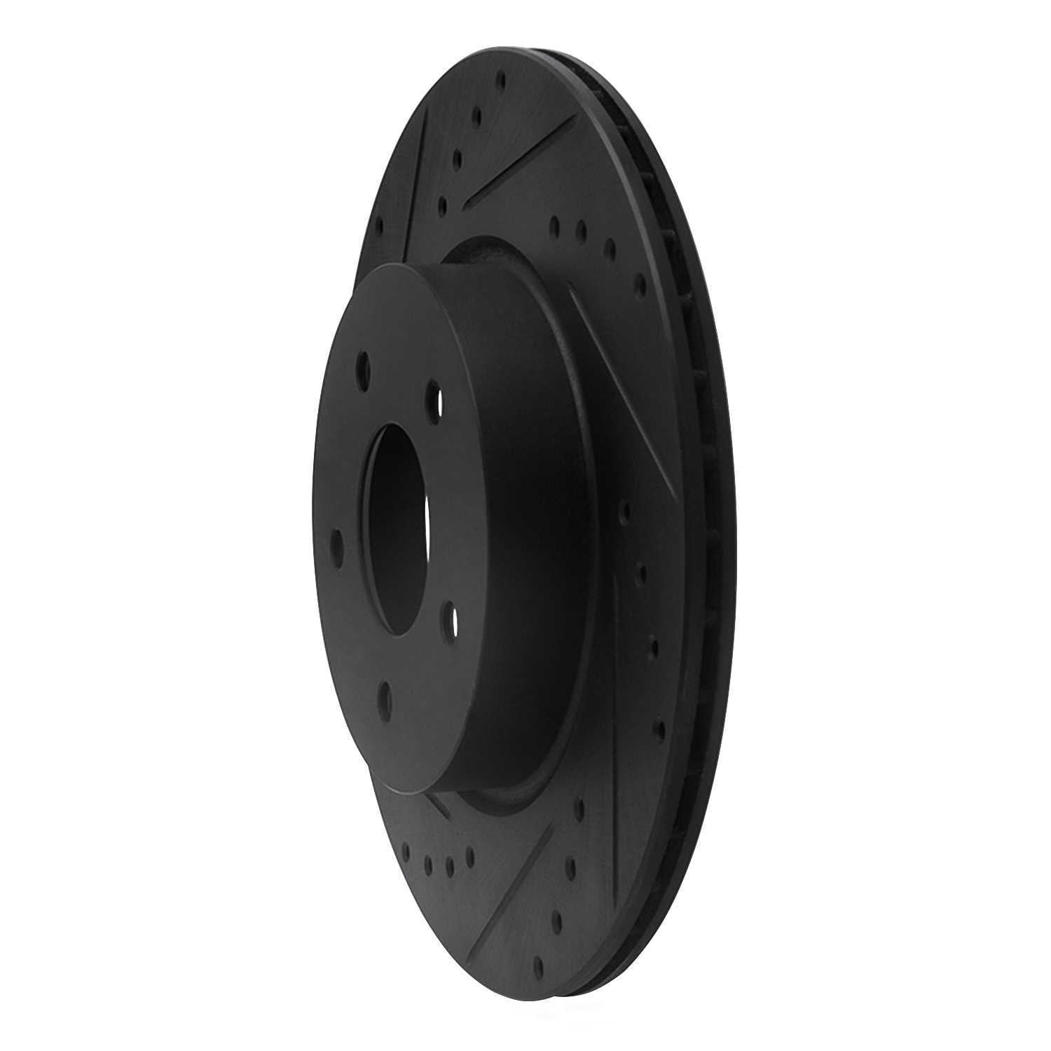 Dynamic Friction Company 633-68019L DFC Brake Rotor - Drilled And Slotted - Black