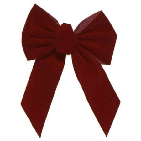 - Holiday Trim 7822 Christmas Bow, 5-Loop, Burgundy Velvet, 10 x 13 x 3-In. - Quantity 1