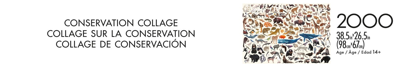 Buffalo Games Conservation Collage 2000-Piece Interlocking Jigsaw Puzzle for Adults Ages 14 and Older