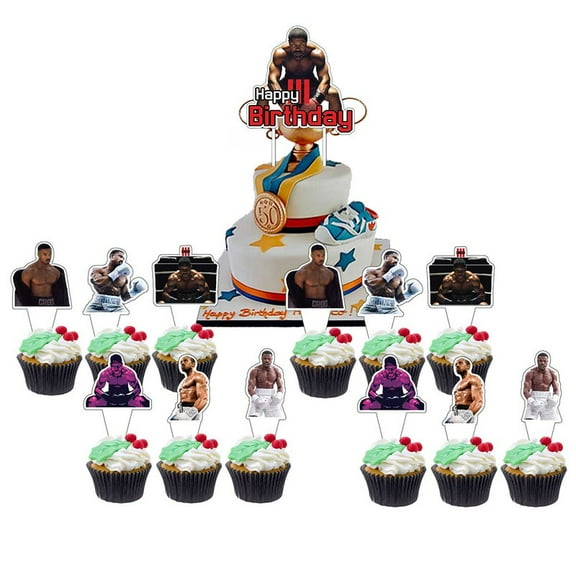 creed 3 Cake Topper Cupcake Set Party Supplies Decoration Birthday Decor Kit