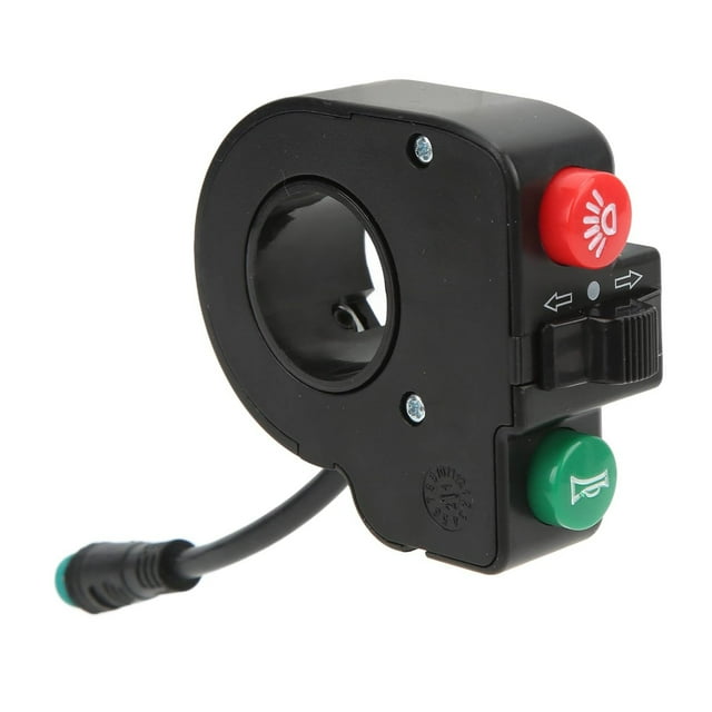Riwesomey Bocina de patinete de 5 pines, botón reemplazable de señal de manillar, interruptor de ABS para patinete, manillar de señal para Vehículos, repuestos y accesorios Mis