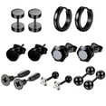 thumbnail image 1 of 14 Pcs Boucles d'Oreilles Mode Homme Style Rue Bijoux de Fête Stylés, 1 of 9