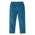 thumbnail image 4 of Corduroy Pants for Boys Girls Button Down Zip Up Tapered Pant Stretchy Casual Fashion Fall Winter Trousers with Pockets (15-16 Years, Blue), 4 of 9