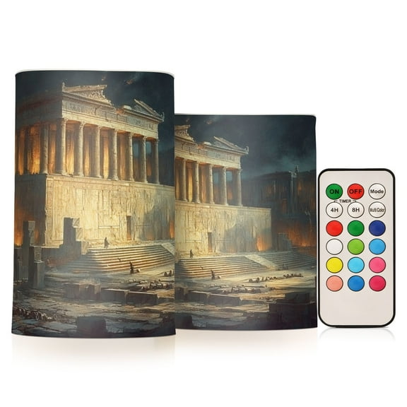 BZSMCE Flameless Candles LED Lights Magnificent Ancientd Relic Creativity Battery Candles