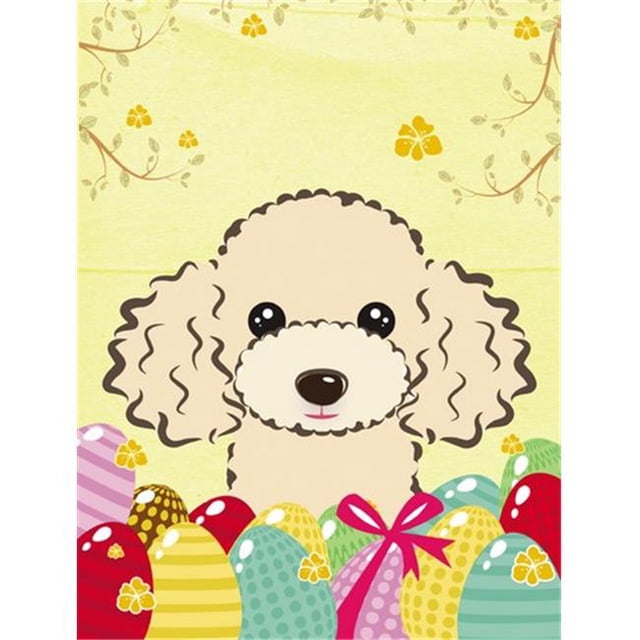 Buff Caniche Pâques Chasse aux Œufs Drapeau Jardin