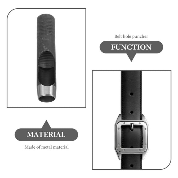 LEXSOMEO Leather Craft Tool Leather Puncher Hollow Puncher Belt Punch Accessory Hole Punching Tool