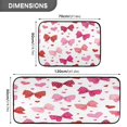 thumbnail image 3 of 2-Piece Kitchen Rugs Set Non-Slip Mats Carpet Floor for Kitchen, Bathroom (19.7"x27.6" & 19.7"x47.2") Red and Pink Bows, 3 of 7