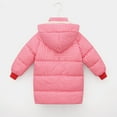 thumbnail image 6 of IROINNID Toddler Boys Girls Winter Warm Zipper Long Sleeve Puffer Long Hooded Jackets Outerwears Children Coat, 6 of 6