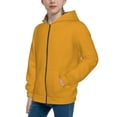 thumbnail image 2 of Naloa Goldenrod Teenage Zipper Hoodie, Long Sleeve Zip Up Hoodies Casual Jackets Tops for 7-12 Years-Small, 2 of 6