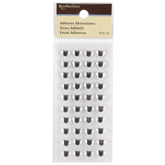 Recollections Clear Heart Rhinestone Stickers, 12 Packs: 40 ct. (480 total)