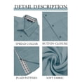 thumbnail image 6 of RICHCOIN Men's Button Down Shirts Short Sleeve Casual Summer Beach Vacation Wedding Shirt with Pocket, 6 of 7