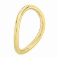 thumbnail image 3 of 925 Sterling Silver Stackable Expressions Polished Gold-plate Wave Ring Size: 6; for Adults and Teens; for Women and Men, 3 of 4