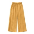 thumbnail image 5 of MLCDZ Linen Pants for Girls Summer Lightweight School Uniform Pants Kids Baggy Elastic Waist Wide Leg Trousers with Pockets Lightweight Daily School Pants, 5 of 7