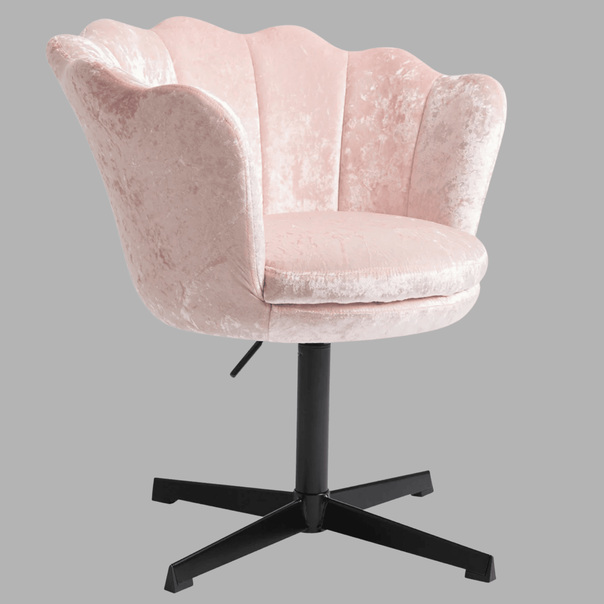 Impressions Vanity Melissa Swivel Modern Makeup Chair for Woman, 360 Degree Swivel (Pink Crushed Velvet)