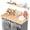 Natural, variant on ADVWIN 54" Washer Dryer Countertop with 2-Layer Shelves and Storage Shelf, Laundry Room Countertop Set, Rustic Brown