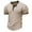 Khaki, variant on Henley Shirts for Men Casual Short Sleeve Modern Fit T-Shirt (White,XL)