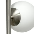 thumbnail image 6 of Simple Designs 66" Tall Mid Century Modern Standing Tree Floor Lamp with Dual White Glass Globe Shade for Study, Living Room, Bedroom, Entryway, Brushed Nickel, 6 of 9