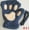 Dark blue, variant on Winter Lovely Half Cover Paw Bear Cat Claw Gloves Short Finger