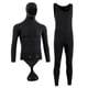 thumbnail image 1 of Wosthever Trajes de neopreno con capucha de goma Warmth de 2 piezas para nadar en agua fría Resistente al desgaste a prueba de agua Deportes acuáticos 3MM negro puro SG, 1 of 6