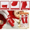 thumbnail image 6 of Funny Couple Socks Fuzzy Christmas Magnetic Mid-Calf Stockings for Women & Men - Novelty Xmas Gift for Friend (Red), 6 of 6