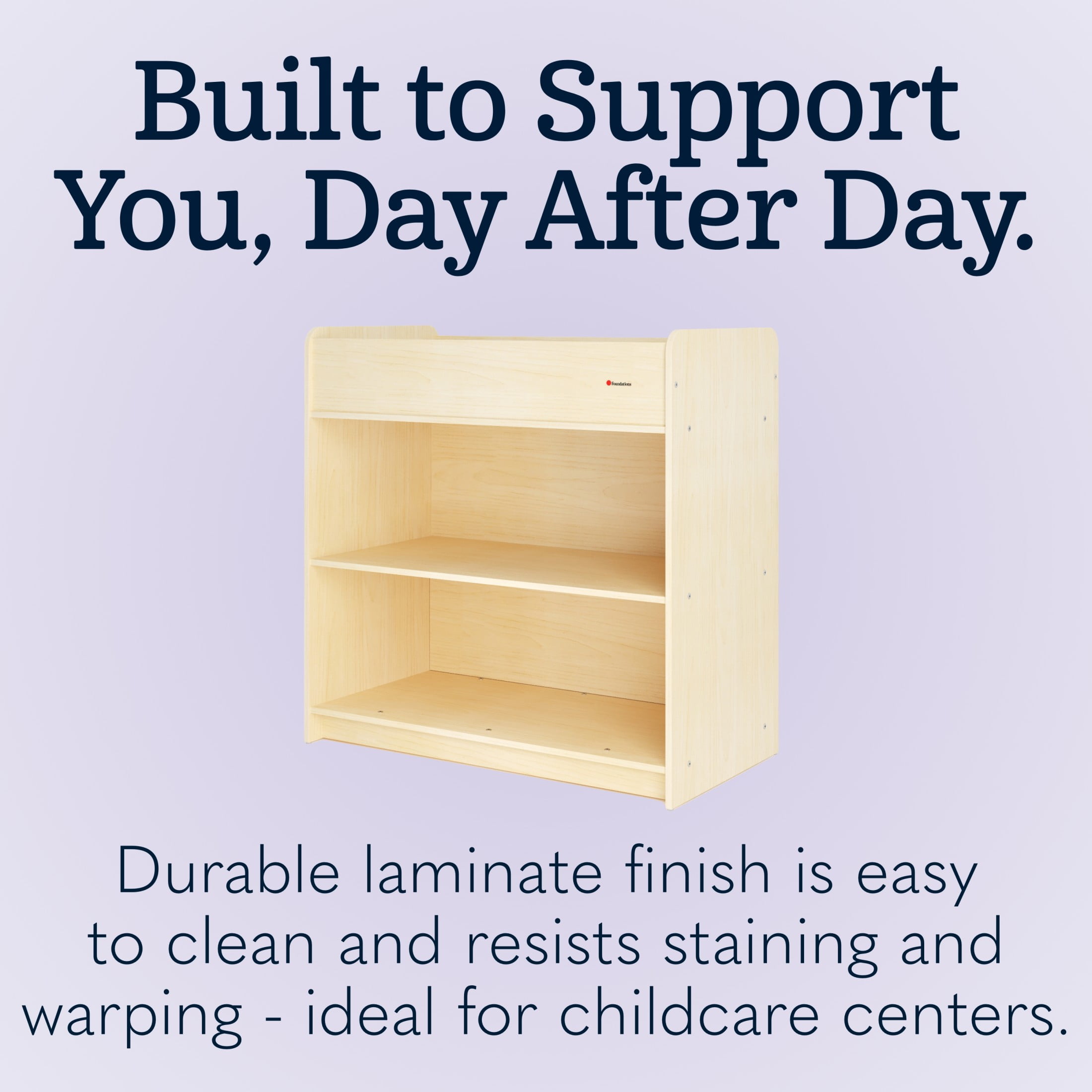 Foundations SafeStart Changing Table, Built-In Storage, Foam Pad Included, Natural