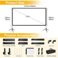 thumbnail image 5 of 120 Inch Outdoor Projector Screen with Stand, Portable Front Rear Projection Screen for Camping and Movie Night, 5 of 6