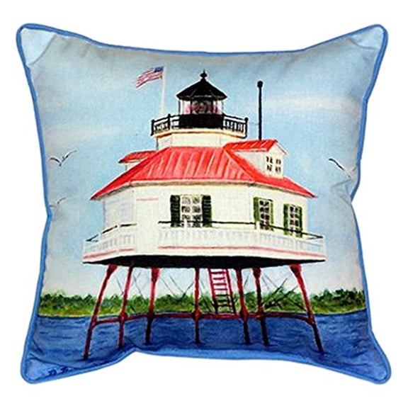 Drum Point Lighthouse Large Indoor/Outdoor Pillow 18x18