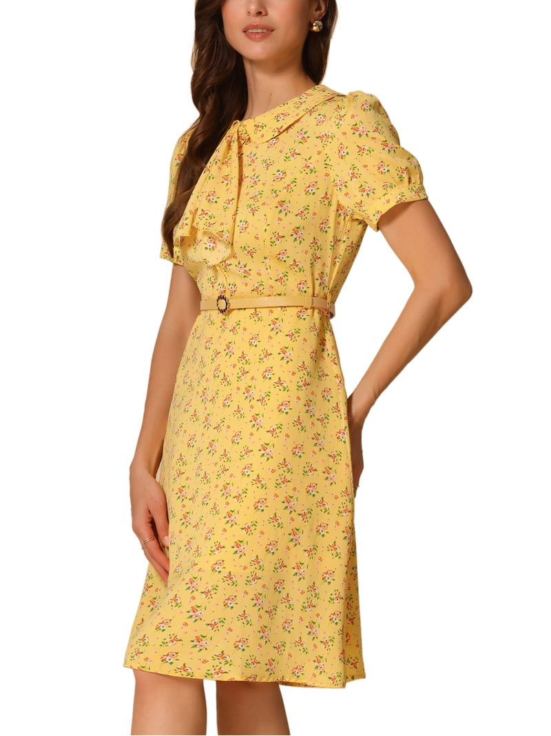 gold peter pan collar dress Stella Nova