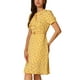 thumbnail image 4 of INSPIRAR CHIC Vestido Vintage para Mujeres con Estampado Floral, Cuello Peter Pan, Largo hasta la Rodilla, Vestido Casual L Amarillo, 4 of 6