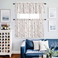 thumbnail image 2 of Flowers Birds Kitchen Curtains Sets for Windows 36 Inch Length, Farmhouse Botanical Floral Branches Plants Rod Pocket Window Treatments Tier Curtains and Valances Set for Bedroom/Bathroom, 2 of 8