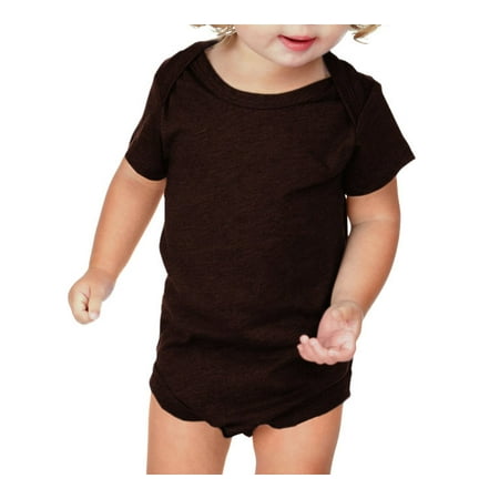 

Kavio IJP0492 Infants Lap Shoulder Short Sleeve Onesie Jersey CVC.(Replaces 0431)-Coffee-12M