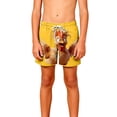 thumbnail image 6 of Birthday Party Shorts for Kids, Solid Color or Cute Print, Breathable Polyester Swim Trunks with Pockets, Toddler to 14 Years, 6 of 9