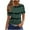Green, variant on MIUOWANP T-Shirts for Women Casual Women's Graphic Adult Trendy Round Neck Short Sleeve Tops Green L
