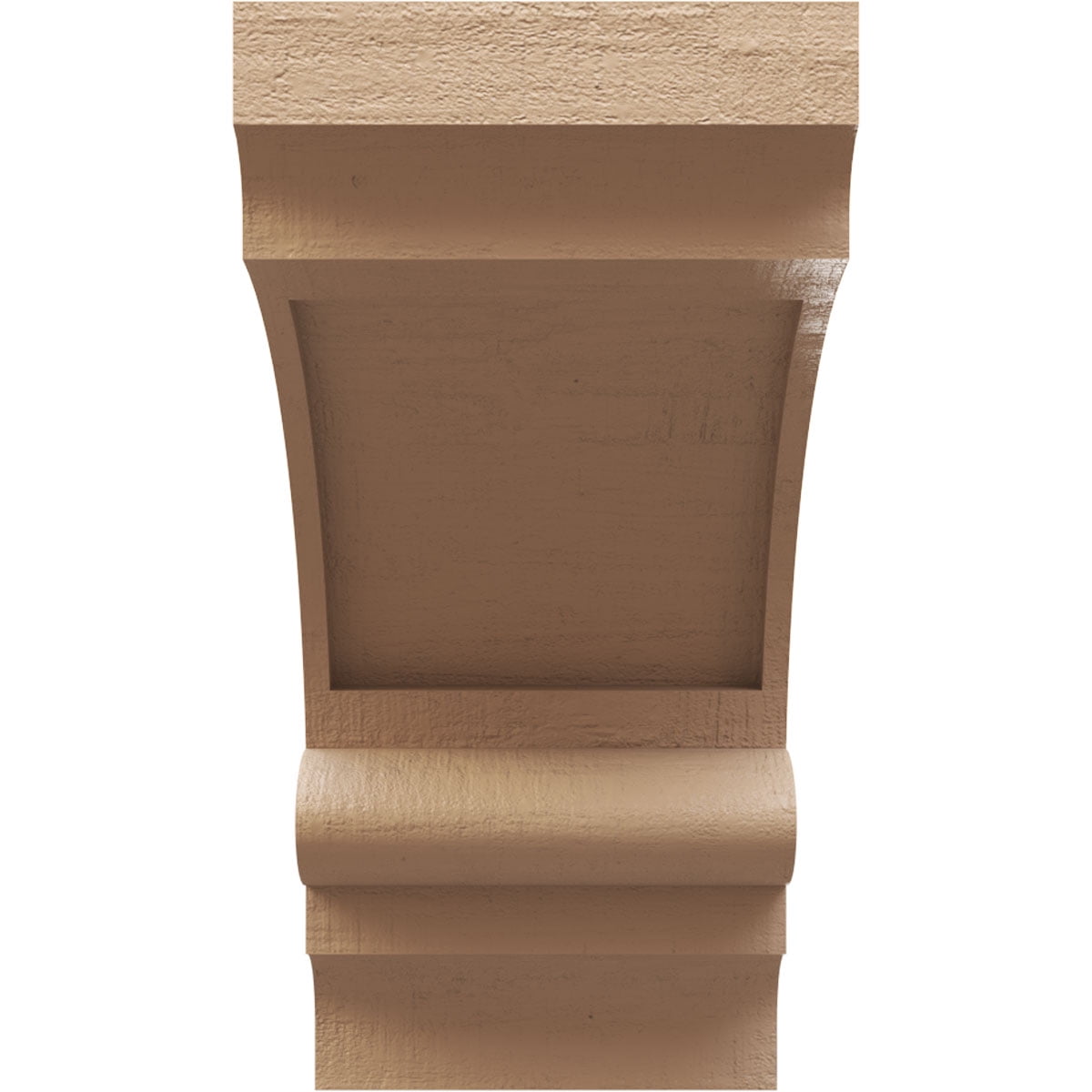 7"W x 14"D x 14"H Classic Diane Rough Cedar Woodgrain TimberThane Corbel, Primed Tan
