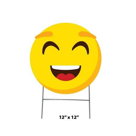 Emoji Smile Face Yard Sign Icon