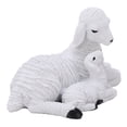thumbnail image 4 of Sheep Figurines Rustic Style Distressed Look Resin Material Decorative White Lamb Ornament for Farm Themed Crafts, 4 of 8