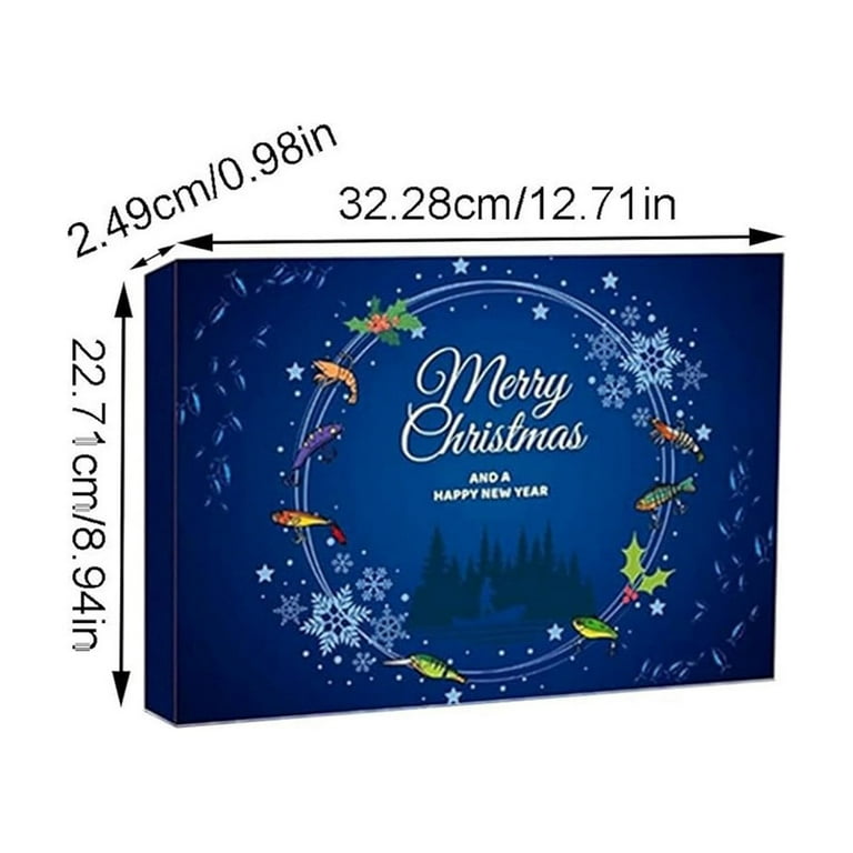 Advent Calendar Fishing Christmas Countdown 24 Days Fishing Lures Set for  Adult Xmas Surprise Gift 