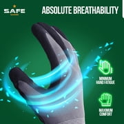 Safe Guard Nitrile Coated Nylon Work Gloves 12 Pack