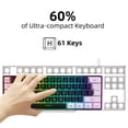 thumbnail image 5 of Wired Gaming Keyboard and Mouse Set Rainbow LED Backlit Wired USB Keyboard and Mouse for PS3 PS4 Xbox One Xbox 360 PC, 60% 61Keys, Adjustable 4 DPI, 5 of 10