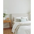 thumbnail image 6 of Light Aqua Fringe Soft Linen Pillow 14x20 Down Alternative Insert, 6 of 12