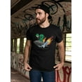 thumbnail image 2 of Ufo Hot Rod T-Shirt Men -Image by Shutterstock, Male 3X-Large, 2 of 4
